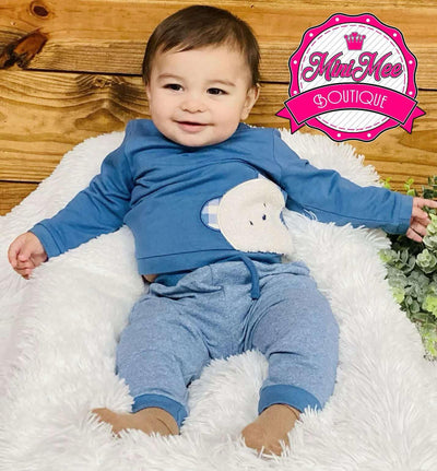 Boy's Peek A Boo Bear 2 Piece Set - Mini Mee Boutique