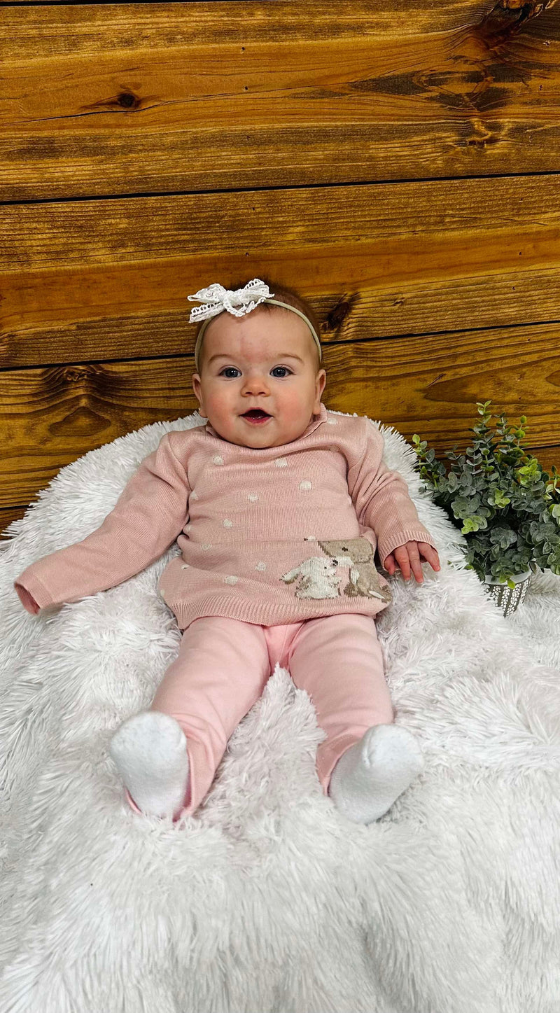 Bunny and Bear Sweater set Girls