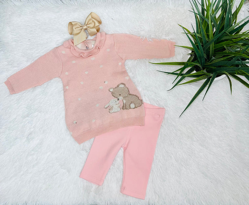 Bunny and Bear Sweater set Girls