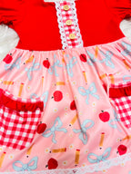 Girl’s Red and Gingham Dress