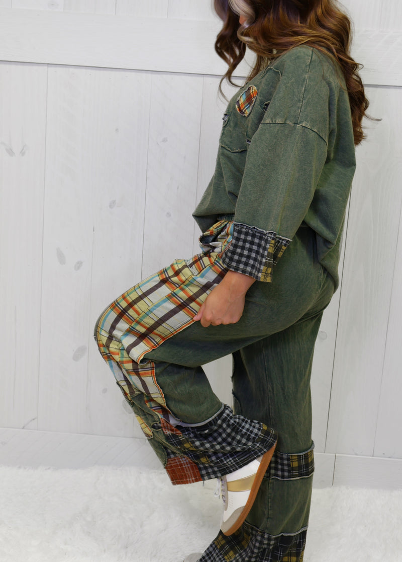 J Her Daisy Patchwork Pant Set