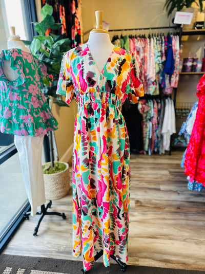 Multi-Color Maxi Dress - Mini Mee Boutique