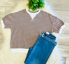 Women’s Zenana Mocha Striped Top