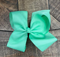 Hair Bow 6” Alligator Clip- Light Green
