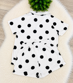 Women’s Evermmee Black Polka Dot Short Set