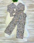 Women’s Leopard Print Two Piece Set