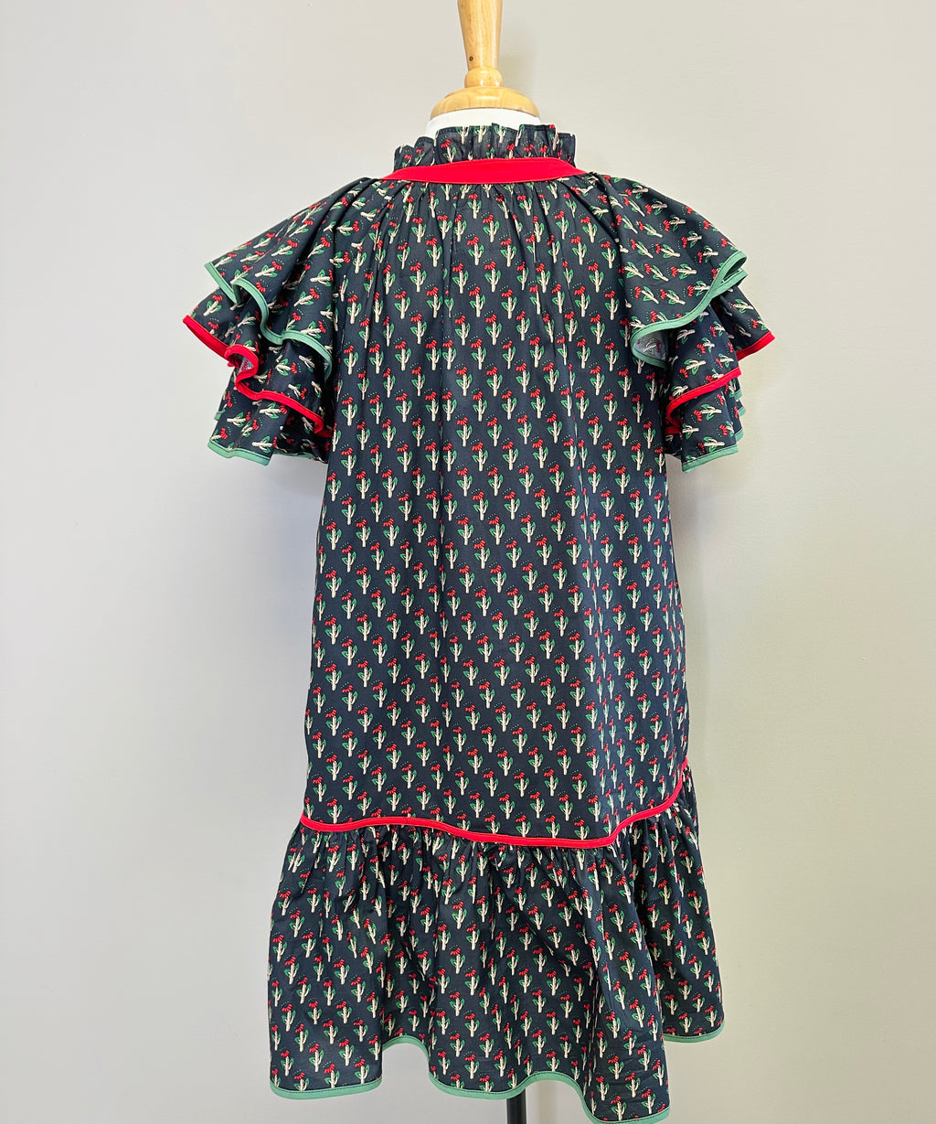 Women’s Umgee Red and Green Print Dress