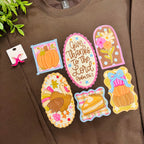 Women’s Brown Psalm 136:1 Picture Frame Crewneck Top