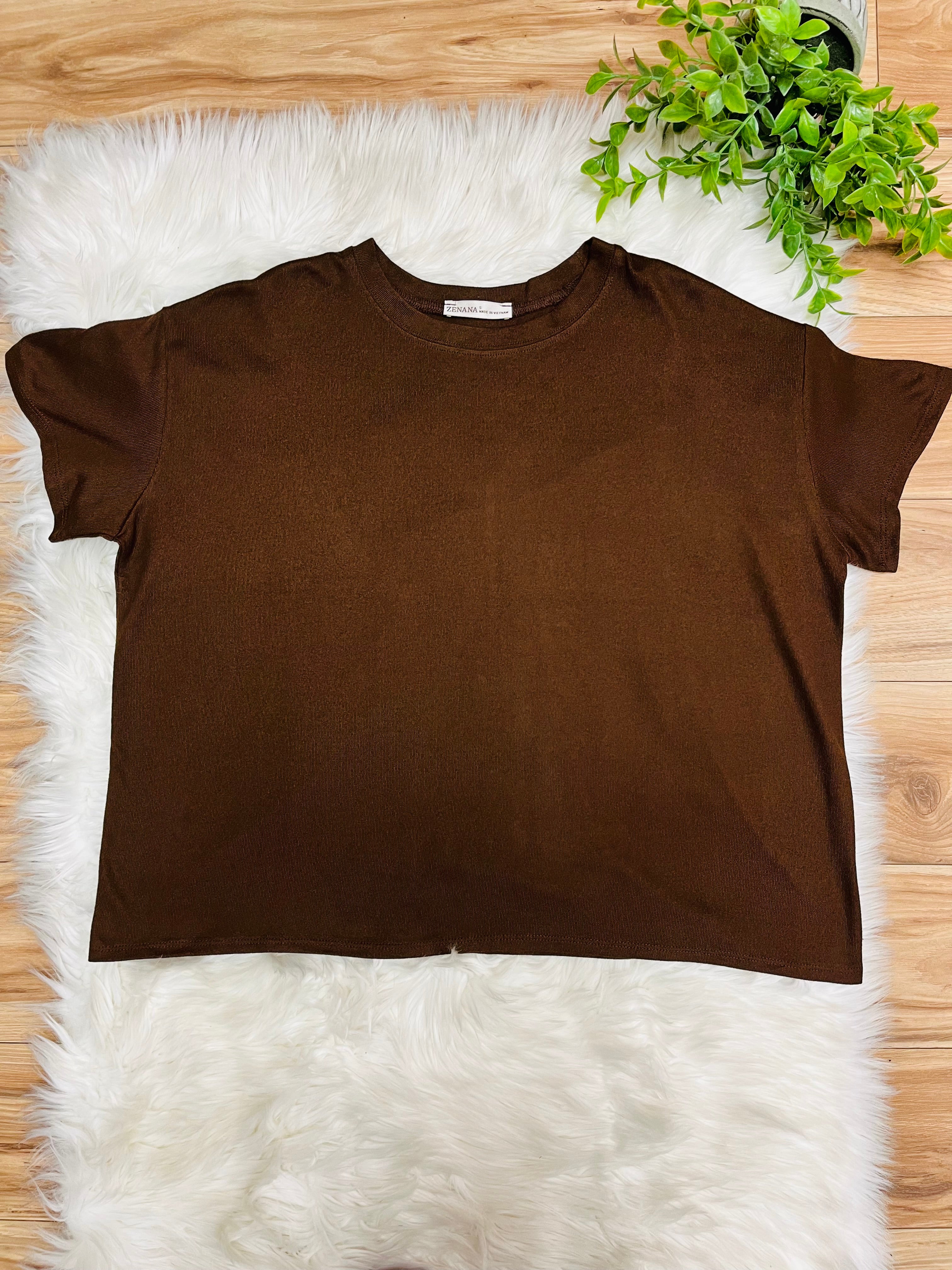 Women’s Zenana Solid Melange Mocha Pant Set