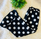 Women’s Polka Dot Casual Wide Leg Fit Pants With Elastic Waistband
