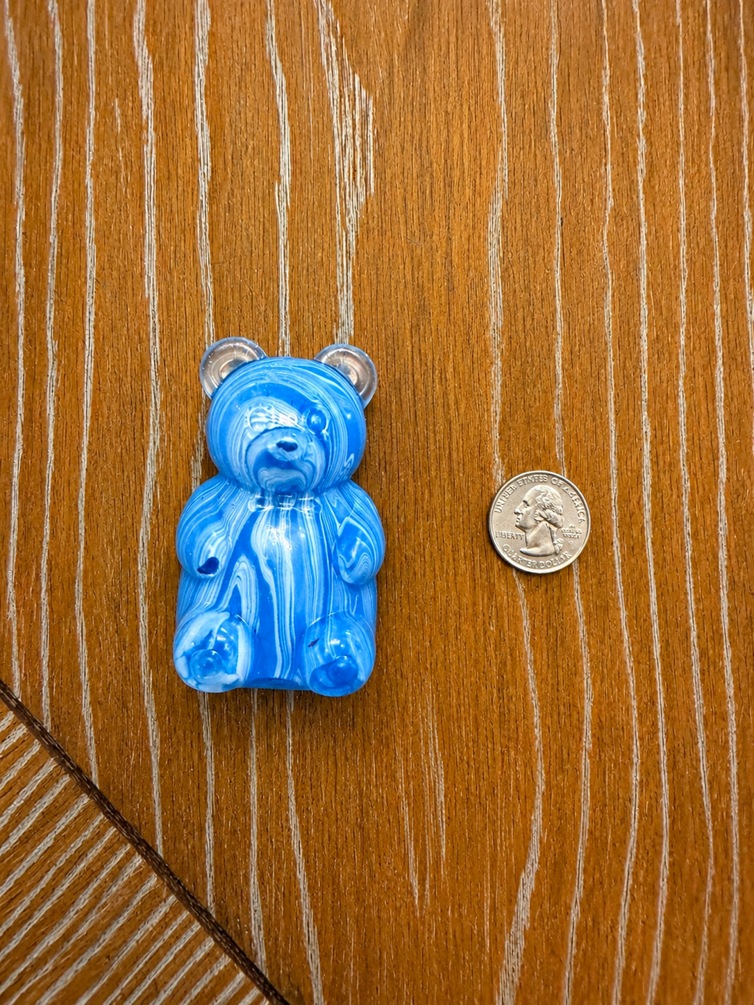 Marble Swirl Gummy Bear Squishy Toy - Gel Filled Slow Rise Ages 3+