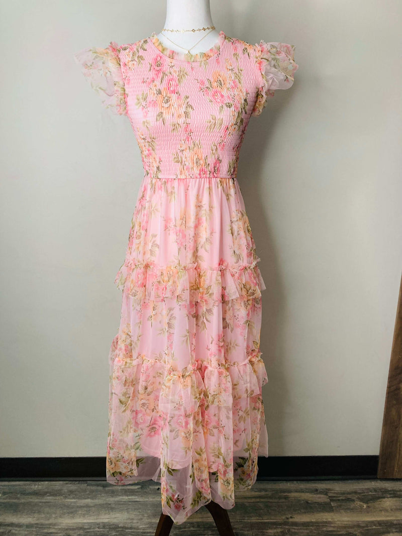 Flower Garden Blush Dress - Mini Mee Boutique