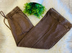 Women’s Zenana Cropped Wide Leg Comfy Mocha Acid Wash Pants - True to Size