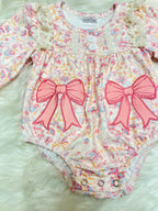 Girl’s Floral Print Bow Bubble