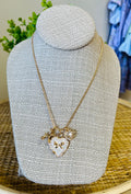 Women’s Bow Heart & Balloon Dog Charm Necklace