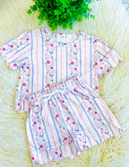 Girl’s Floral Scallop Two Piece Set