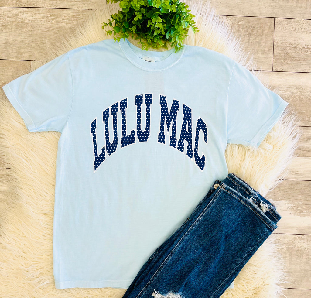 Women’s LuLu Mac Polka Dot Chambray Tee Shirt