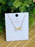 Women’s Gold Charming Bow Necklace