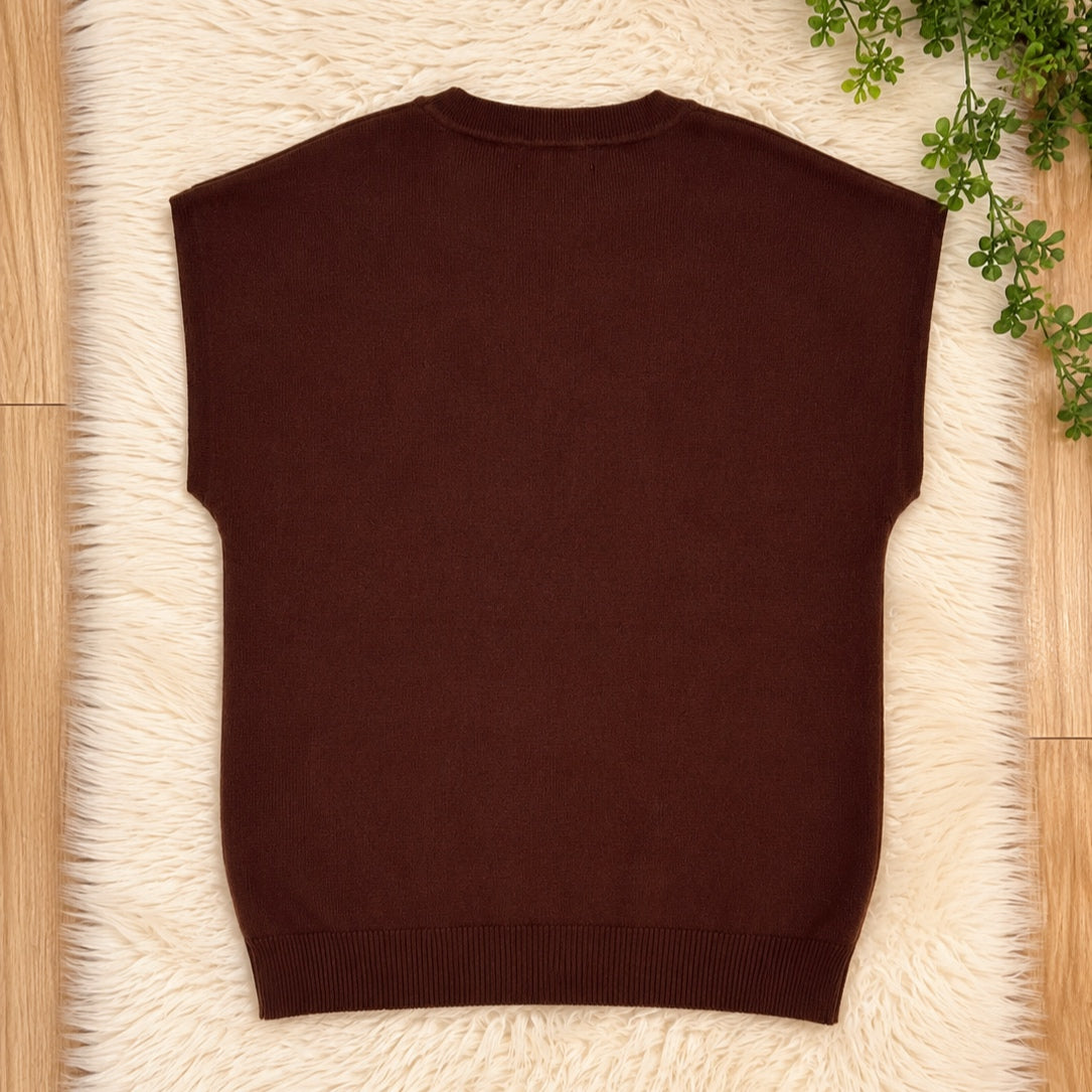 Women’s Zenana Brown Vest Top - True to Size