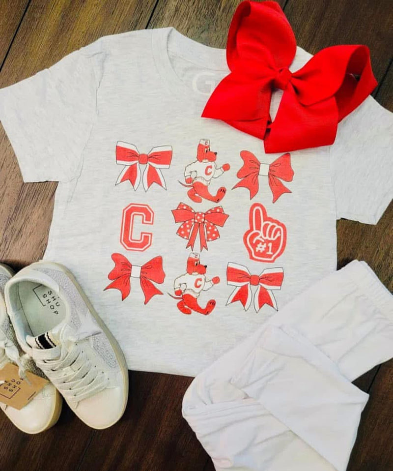 Girls Corbin Redhound and Bow Tee - Mini Mee Boutique