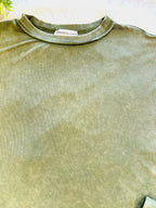 Women’s Zenana Dark Olive Acid Wash Pant Set