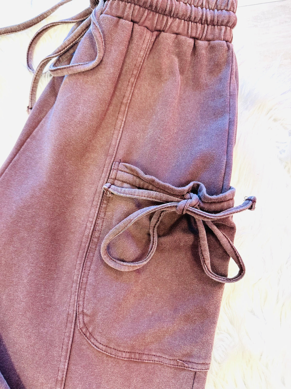 Women’s Evermmee Brown Tie Wide Leg Pants - True to size