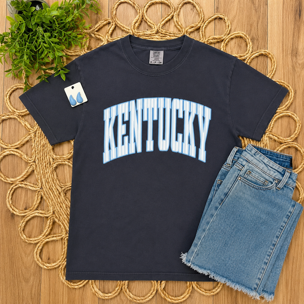Women’s Navy Kentucky Striped Tee