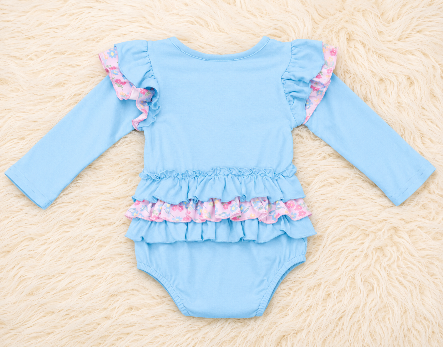 Girl’s Floral Cowgirl Boot Bubble Romper