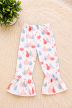 Girl’s Light Pink Pumpkin Ruffle Pant Outfit Set