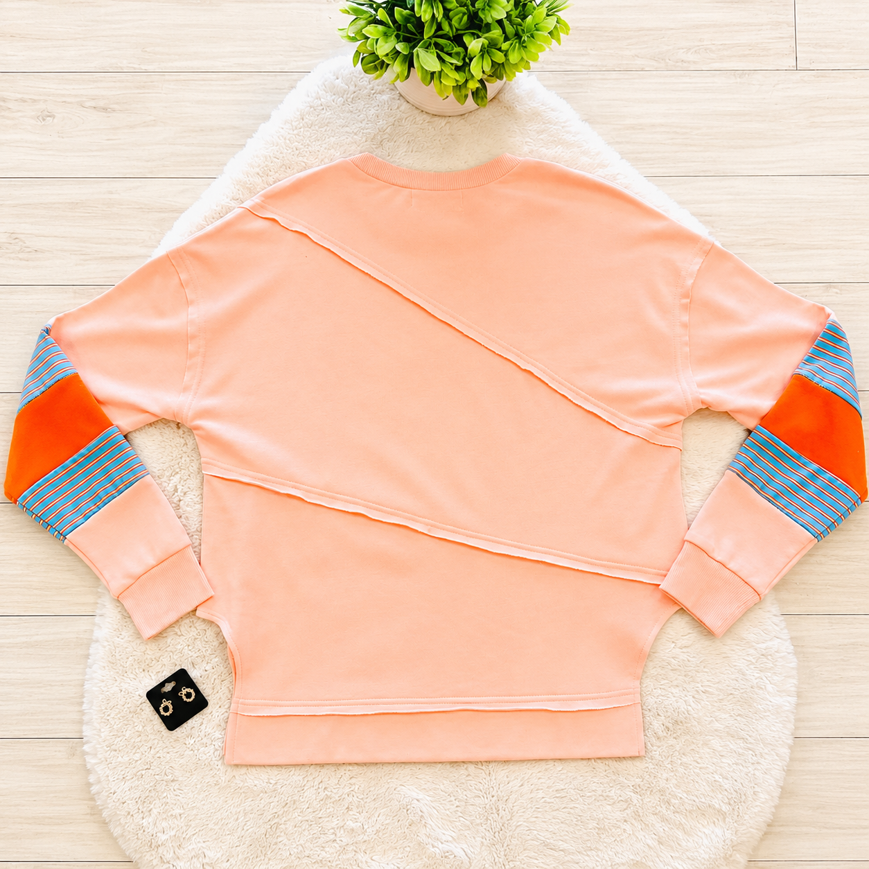Women’s Evermmee Peach Detailed Long Sleeve Top