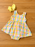 Serendipity Girl’s Plaid Dress Romper