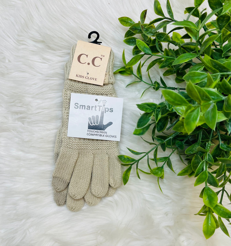 CC Beige Kids Gloves