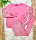 Women’s Evermmee Mauve Stripe Pant Set- True To Size