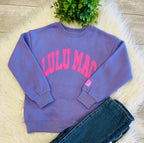 Girl’s LuLu Mac Purple With Pink Letters Sweatshirt