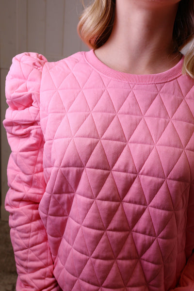 Pink Quilted Skort Set