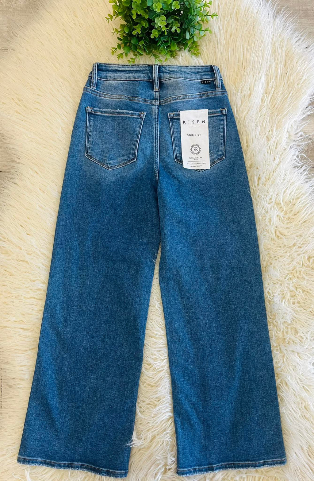Women’s Risen High Rise-Crop Wide Jeans Style 5936