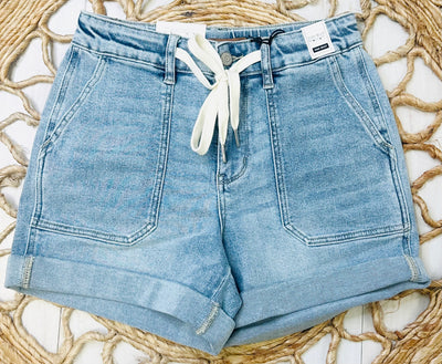 Judy Blue Cuff Jogger Shorts 0344 - Mini Mee Boutique