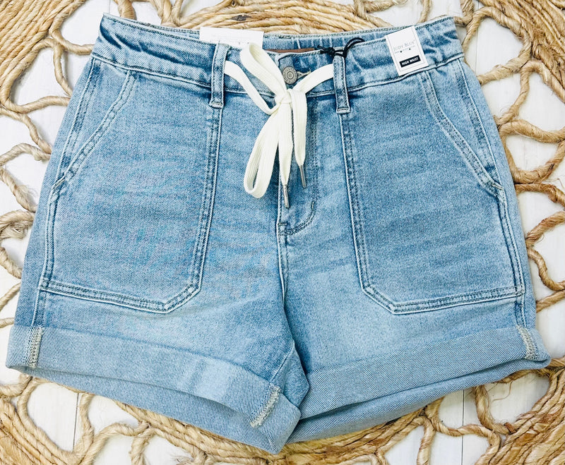 Judy Blue Cuff Jogger Shorts 0344 - Mini Mee Boutique