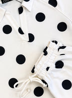 Women’s Evermmee Black Polka Dot Short Set