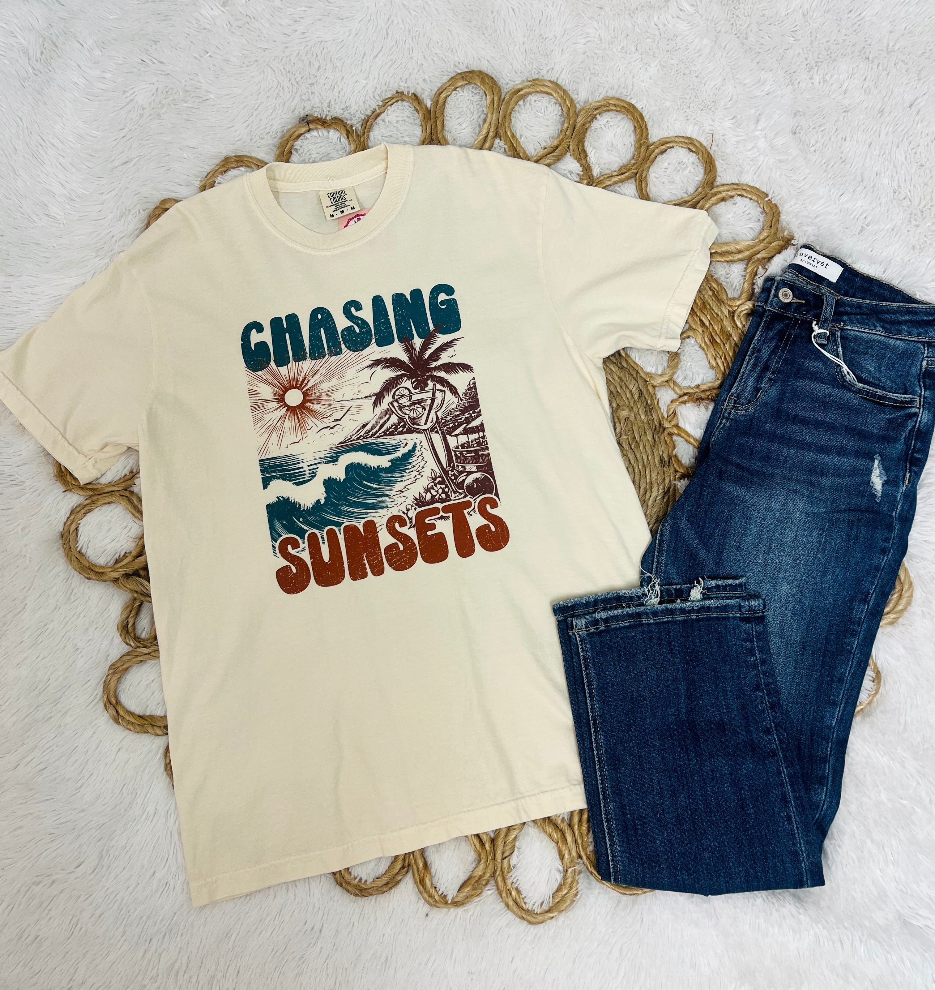 Chasing Sunsets Graphic Tee Women's