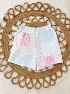 Evermmee Patchwork Mockneck Pullover and Short Set Women’s