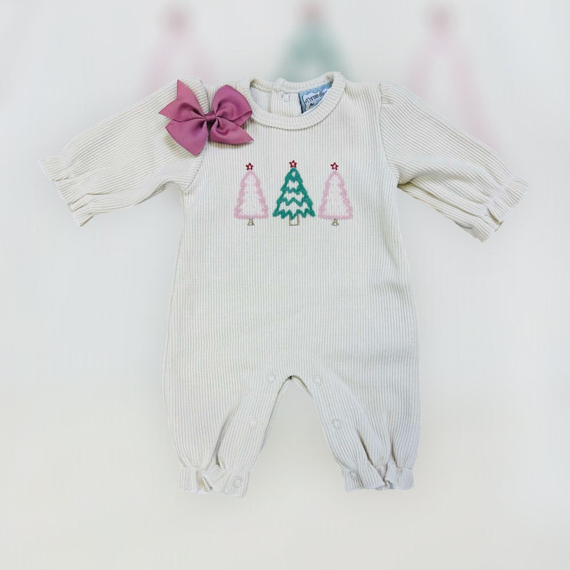 Christmas Tree Neutral Romper Girls Boys