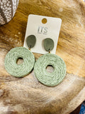 Circle Woven Basket Earrings