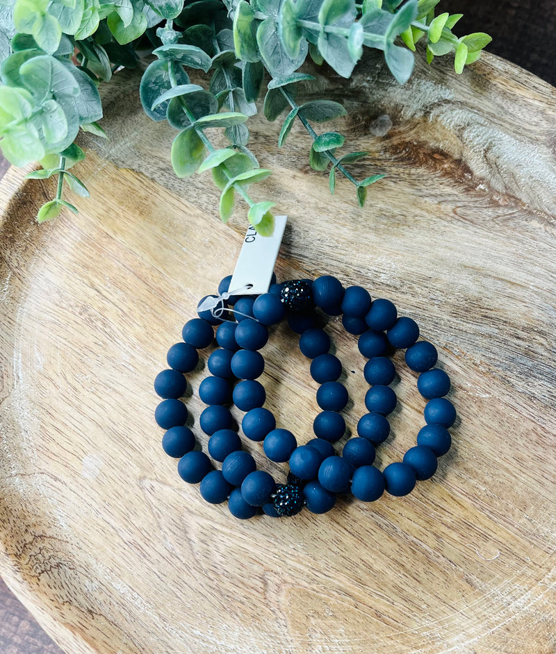Clay Beaded with a Sparkle Accent Bracelet