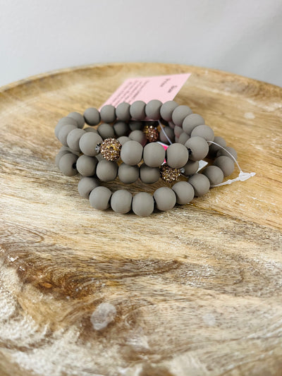 Clay Beaded with a Sparkle Accent Bracelet