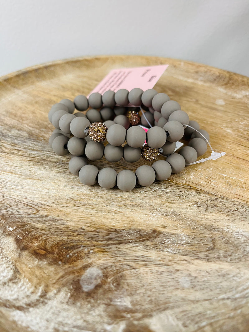 Clay Beaded with a Sparkle Accent Bracelet