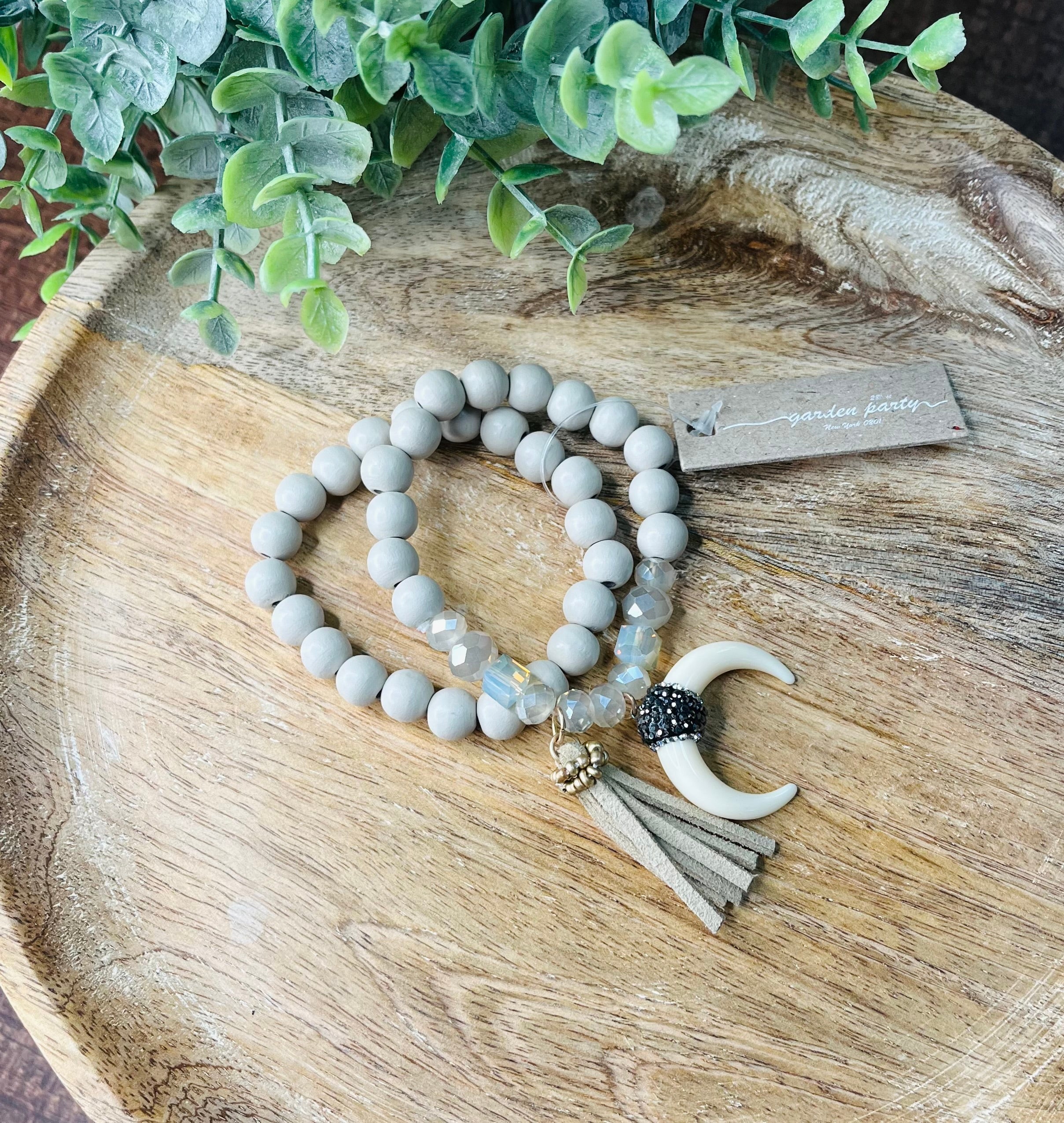 Clay Bullhorn Bracelet women's