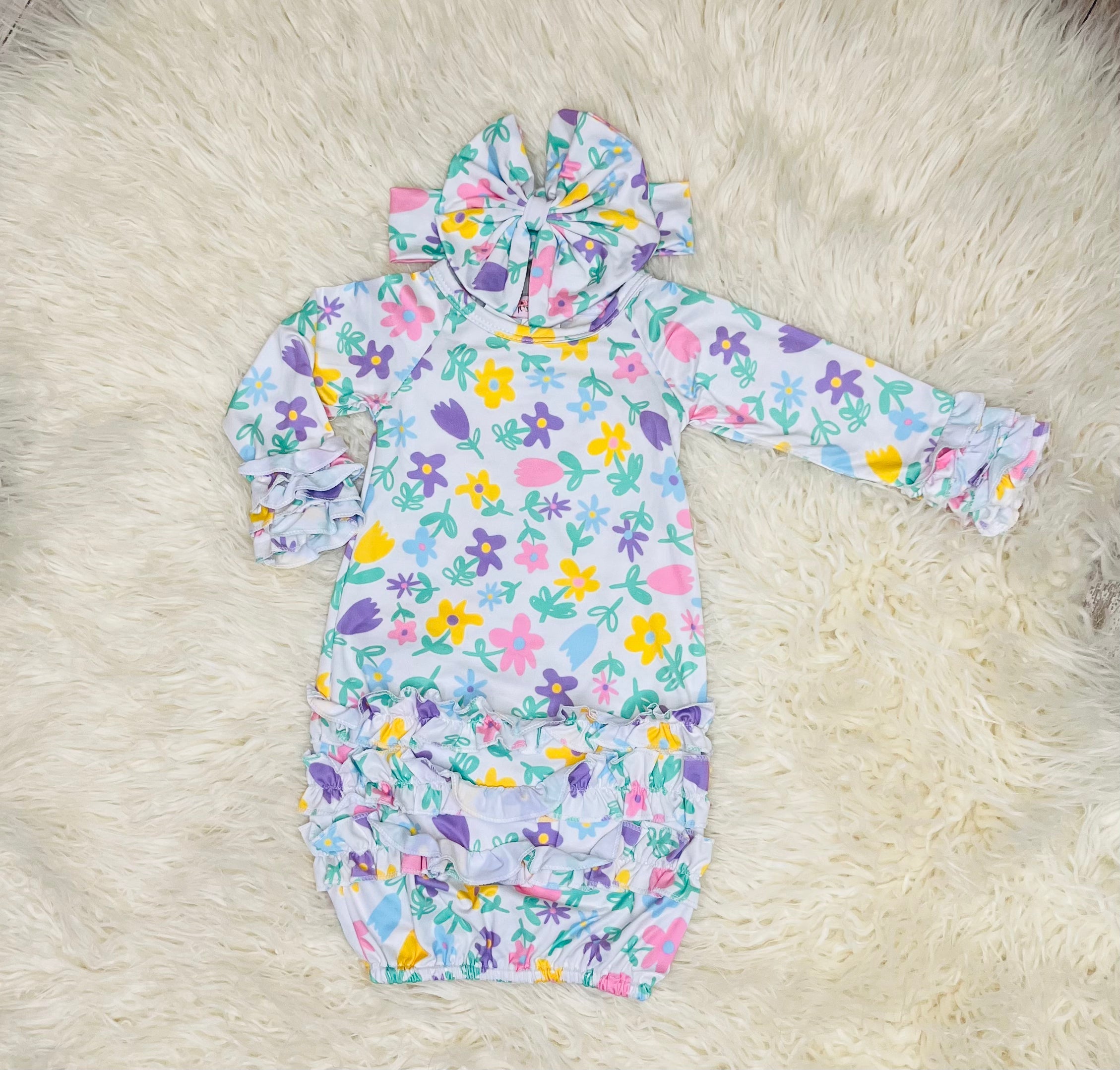 Clover Cottage Newborn Gown