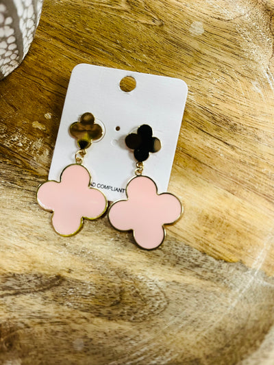 Clover Gold Dangle Earrings