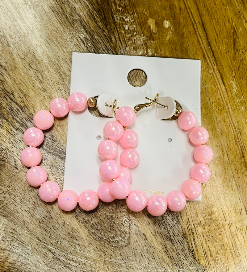 Color Pearl Hoops
